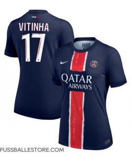 Günstige Paris Saint-Germain Vitinha #17 Heimtrikot Damen 2024-25 Kurzarm